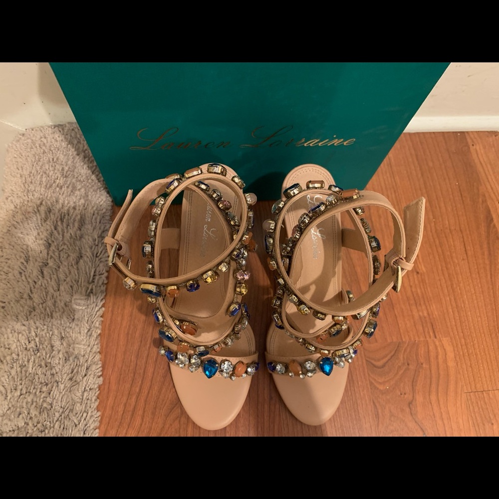 Multi colored Rhinestone shoes - Picture 3 of 7